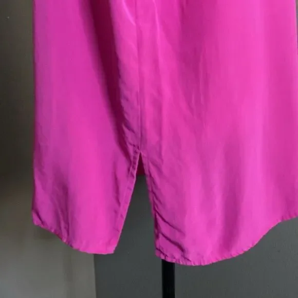 Vintage Bob Mackie Wearable Art 100% silk Pink Tank Sleeveless Blouse Barbiecore - Picture 4 of 9